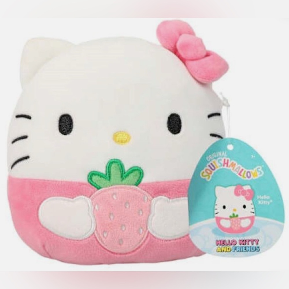 NWT 8” Hello Kitty Holding Strawberry Squishmallow